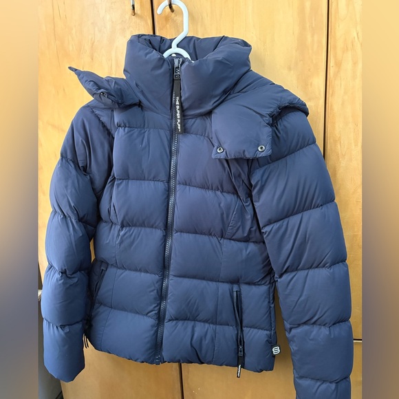 Aritzia Deep Blue Puffer Jacket